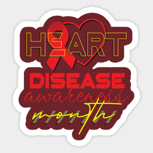 Heart disease awareness month Sticker